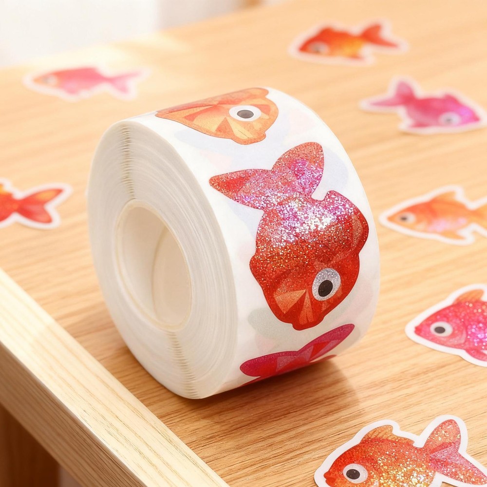 Fish Stickers 500 Sheets Assorted Fade-Proof Motivational Fish