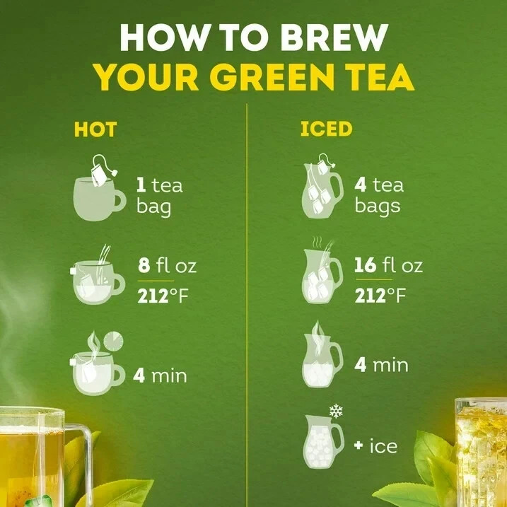 Lipton Green Tea, Decaffeinated, Tea Bags 40 Count Box