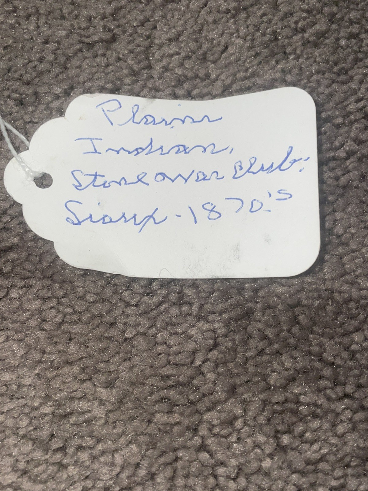 Antique 1870s Native American Indian Stone War Club Plains Sioux Estate Find