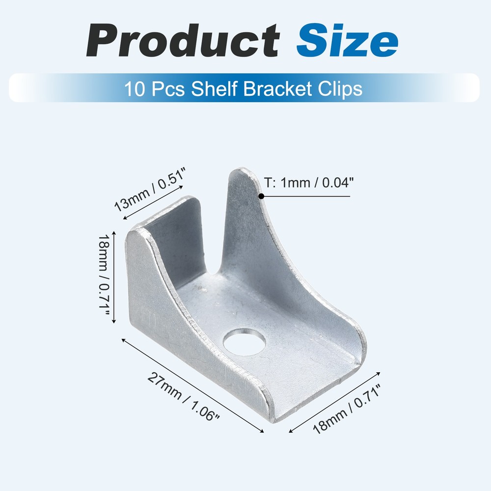 10pcs for shelf clip, 13mm adjustable triangle shape clip, silver