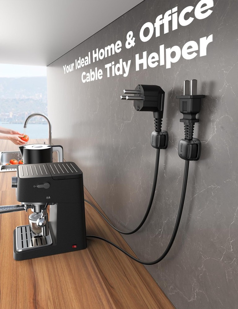 12Pack Cord Organizer - [Dual Spring & Clasp Lock] Cable Management Clips, Ad...