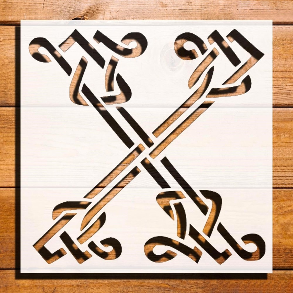 Reusable Celtic Initial X Stencil Template for Wall Art & DIY Crafts - Stenci…