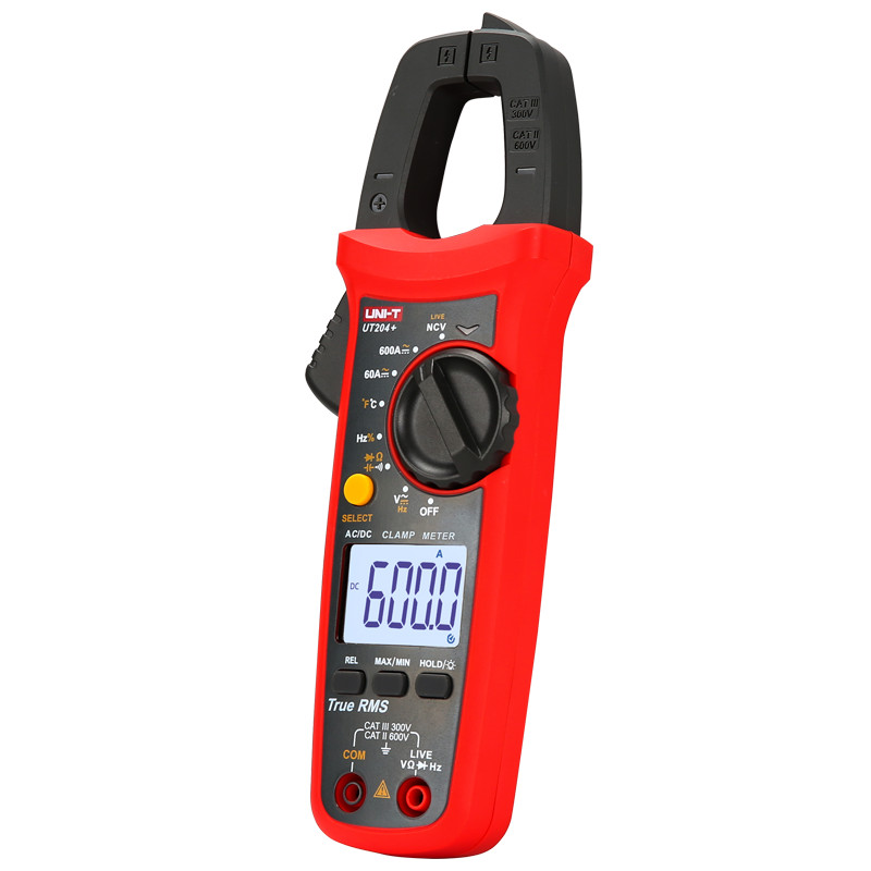 UNIT TRUE RMS Digital Clamp meter AC DC NCV Multimeter Cap Live Wire Test UT204+