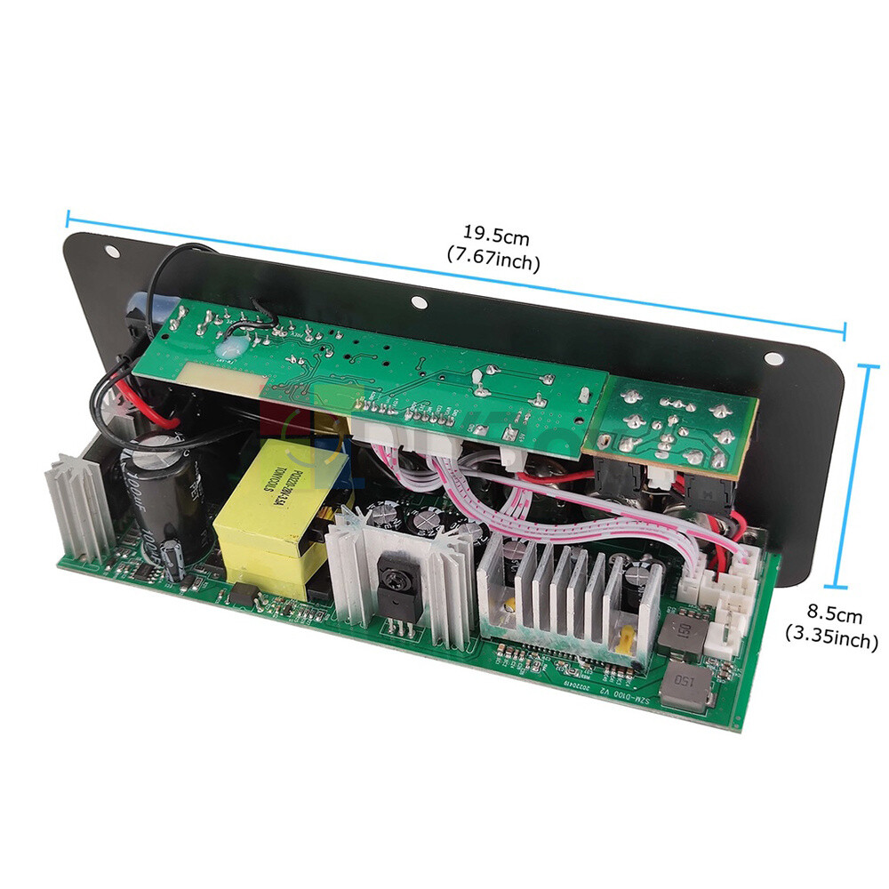 D100W Bluetooth Audio Amplifier Board Subwoofer Microphone input DC12 24V AC220V