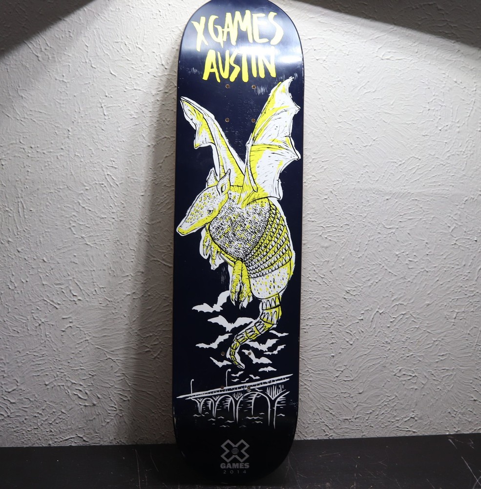 2014 X-Games Austin Skateboard Deck 8" Flying Armadillo