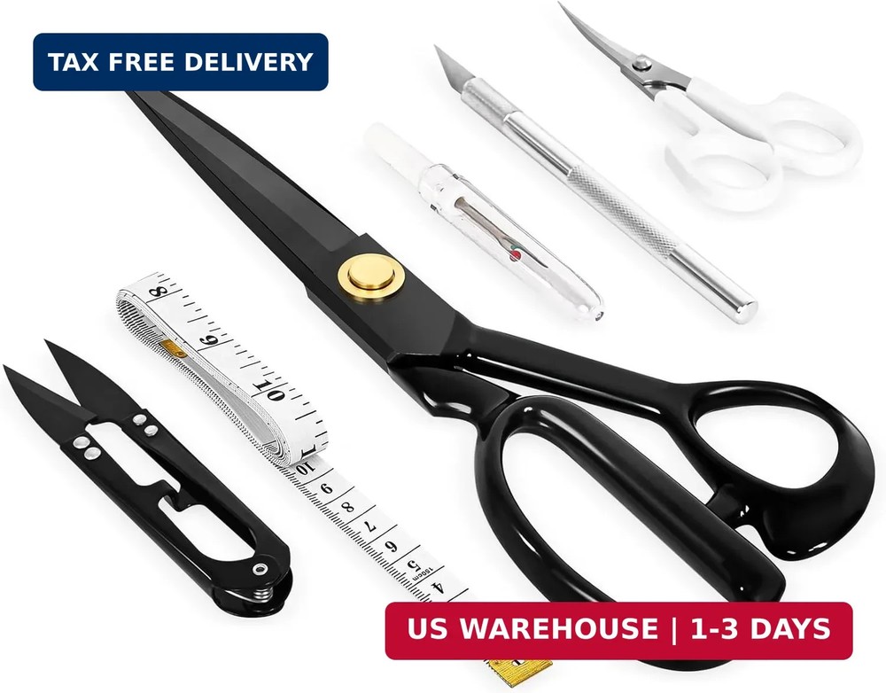 Professional Tailor Scissors 8 Inch - Fabric Scissors Heavy Duty, Sharp Sewing S