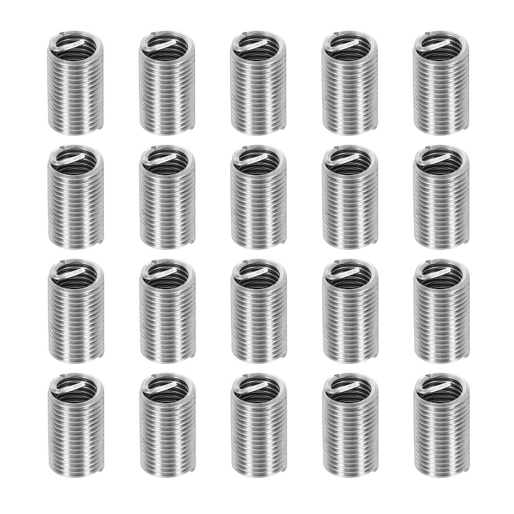 20pcs Wire Thread Inserts M8x1.25 Metric 3D 24mm Helical Threaded Sleeve