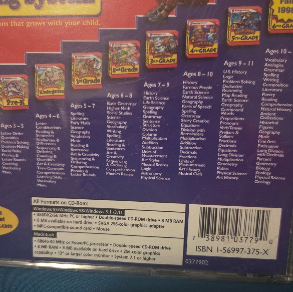 RARE JumpStart: Learning System 2nd Grade (PC CD-ROM, 1996) Knowledge Adventure