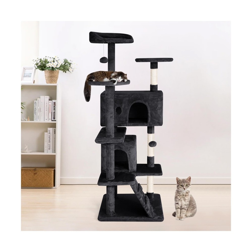 PayLessHere Cat Tree 54in Cat Tower with Cat Scratching Post,Multi-Level Cat ...