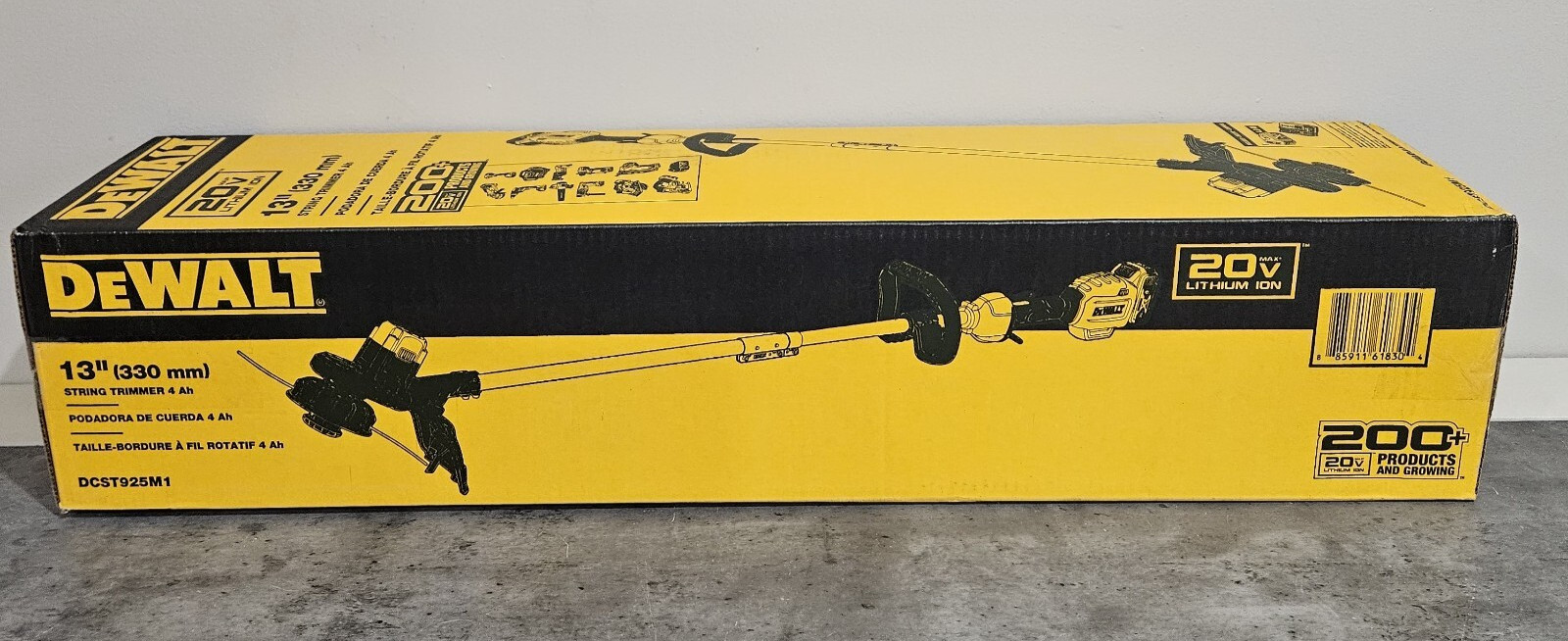 New DeWALT DCST925M1 20V MAX Lithium-Ion 13" Cordless String Trimmer Kit (4 Ah)