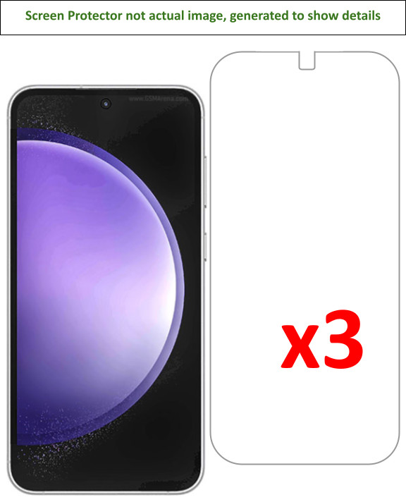 3x Samsung Galaxy S23 FE Screen Protector w/ cloth