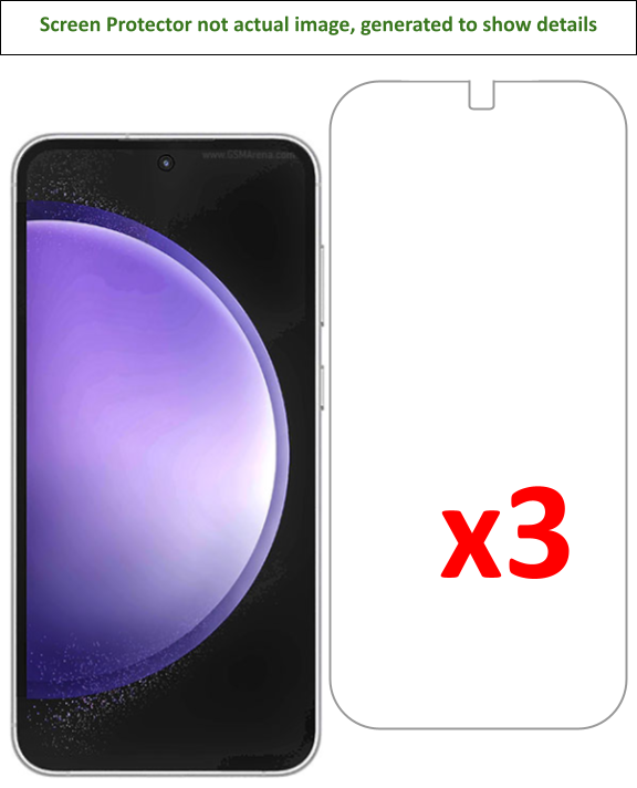 3x Samsung Galaxy S23 FE Screen Protector w/ cloth