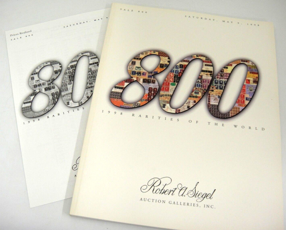 Siegel Stamp Auction Catalog w Prices Realized 1998 Sale 800 Rarities of World