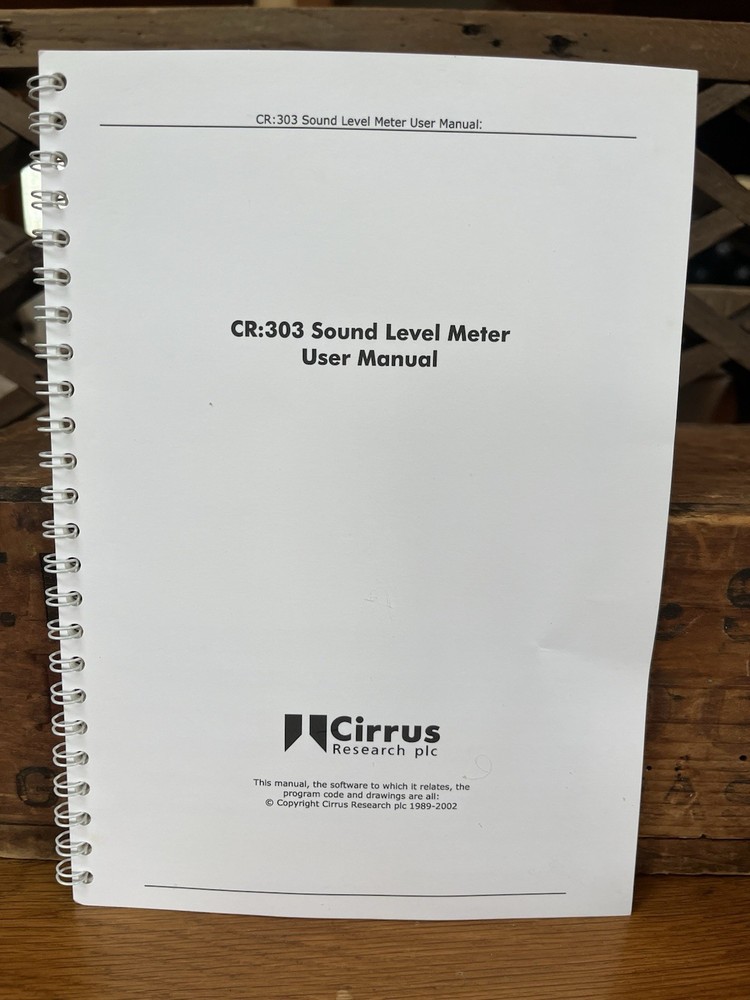Cirrus CR:303 Sound Level Meter