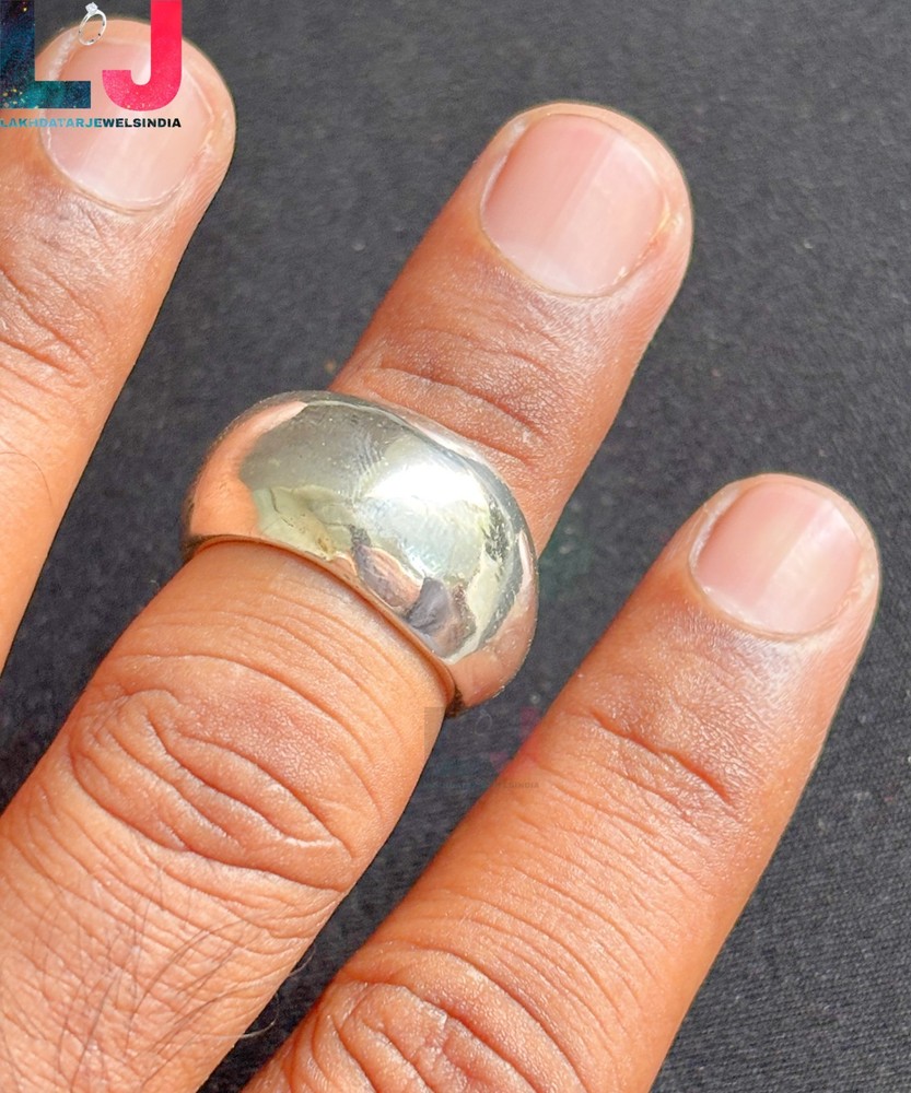 Chunky Large Dome Ring 925 Sterling Silver Ring Plain Wide Band Statement Ring