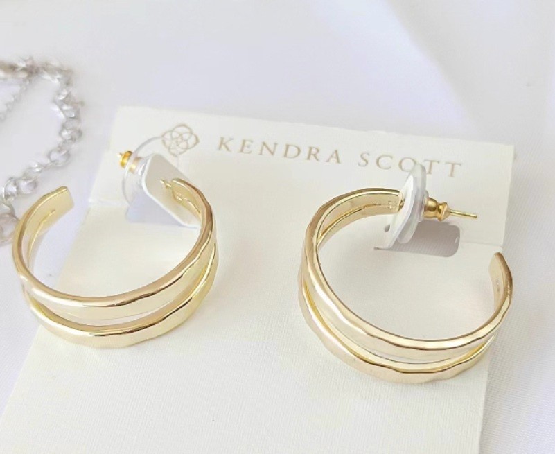 💗💛NEW Kendra Scott 💗💛Gold Zorte Double Hoop Earrings