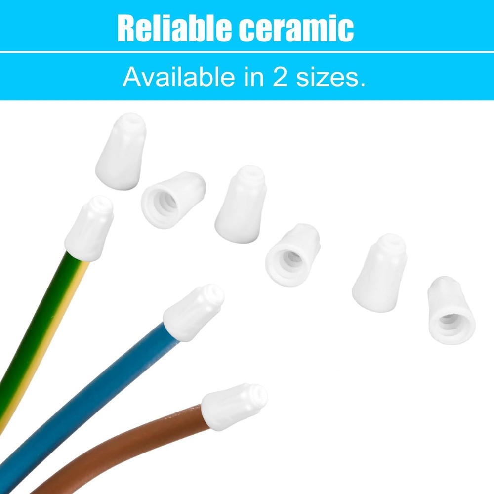 30pcs Ceramic Wire Connector, High Temperature Ceramic Nuts High-Temp Wire Bu...
