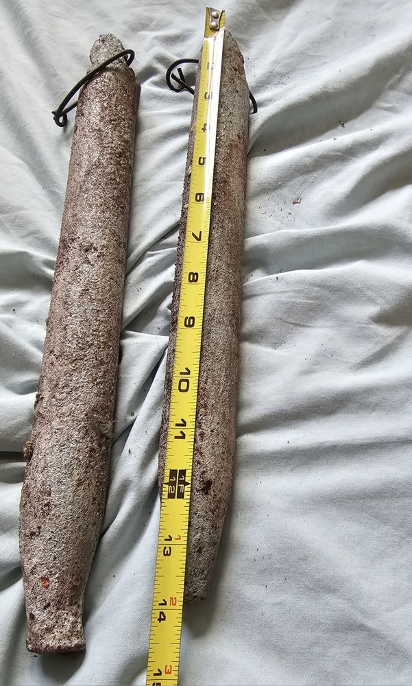 Pair (2) 5-Pound Antique Window Sash Weights Cast iron, very old