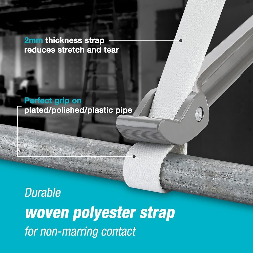 Adjustable strap wrench tool for pipe and oil filter removal