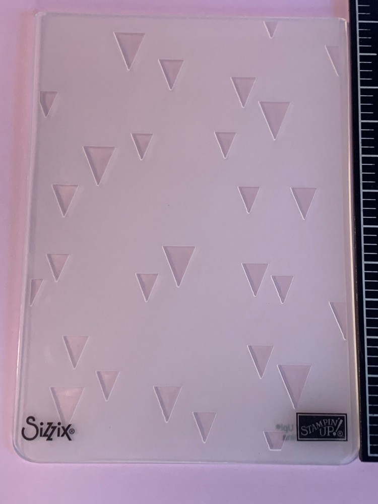 Stampin Up Falling Triangles Embossing Folder 4.5x6 Sizzix Craft Template