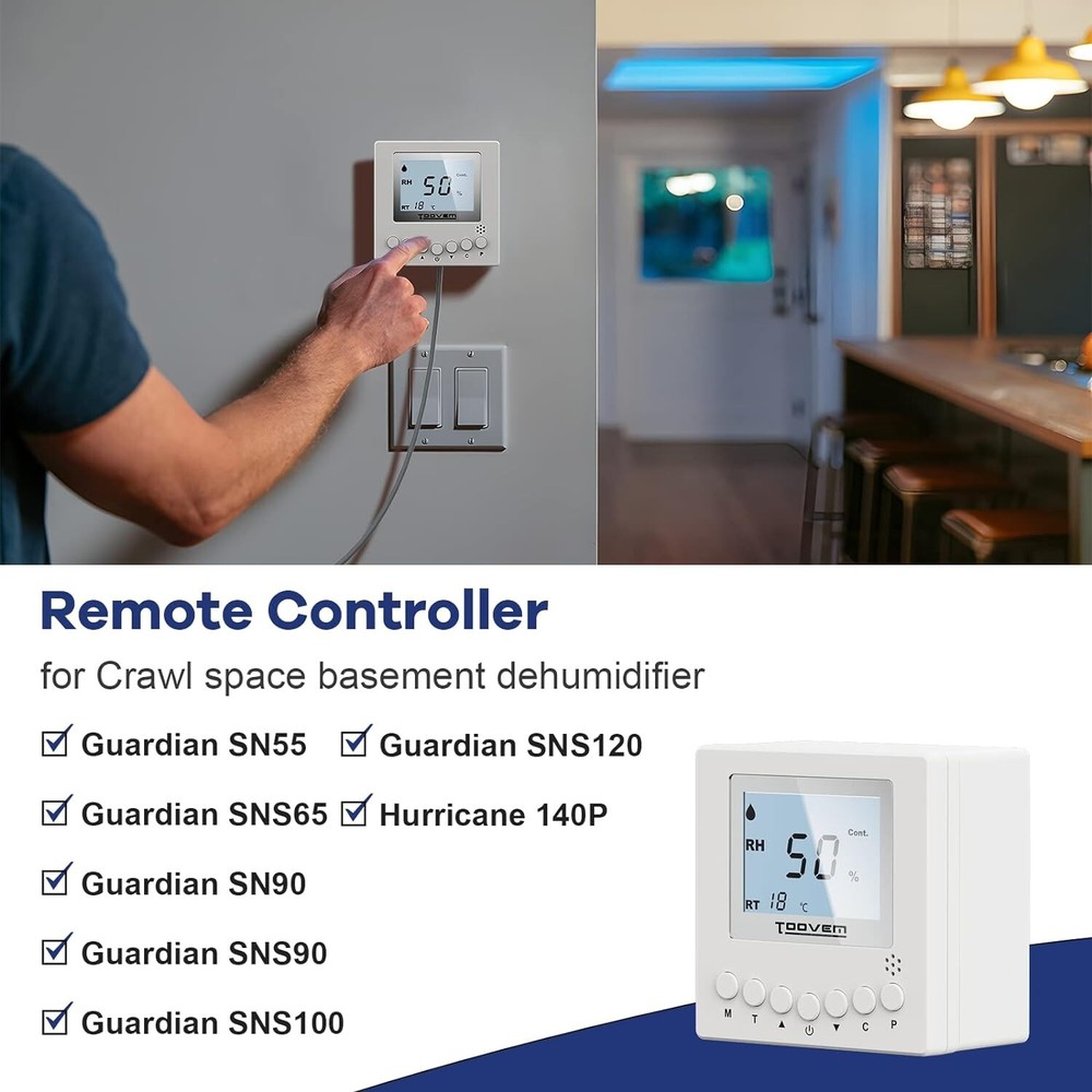 Abestorm Remote Controller,Digital Humidity,Temperature,Adapt the Humidity Level