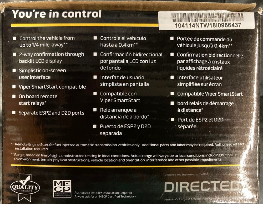 Viper 4305VD 2-Way Remote Start System with Interface Module