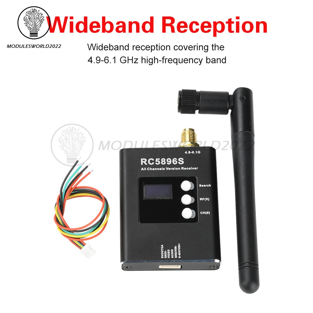 DC6-40V RC5896S Receiver 5.8GHz Video Receiver Compatible 5.8G Image Transmitter