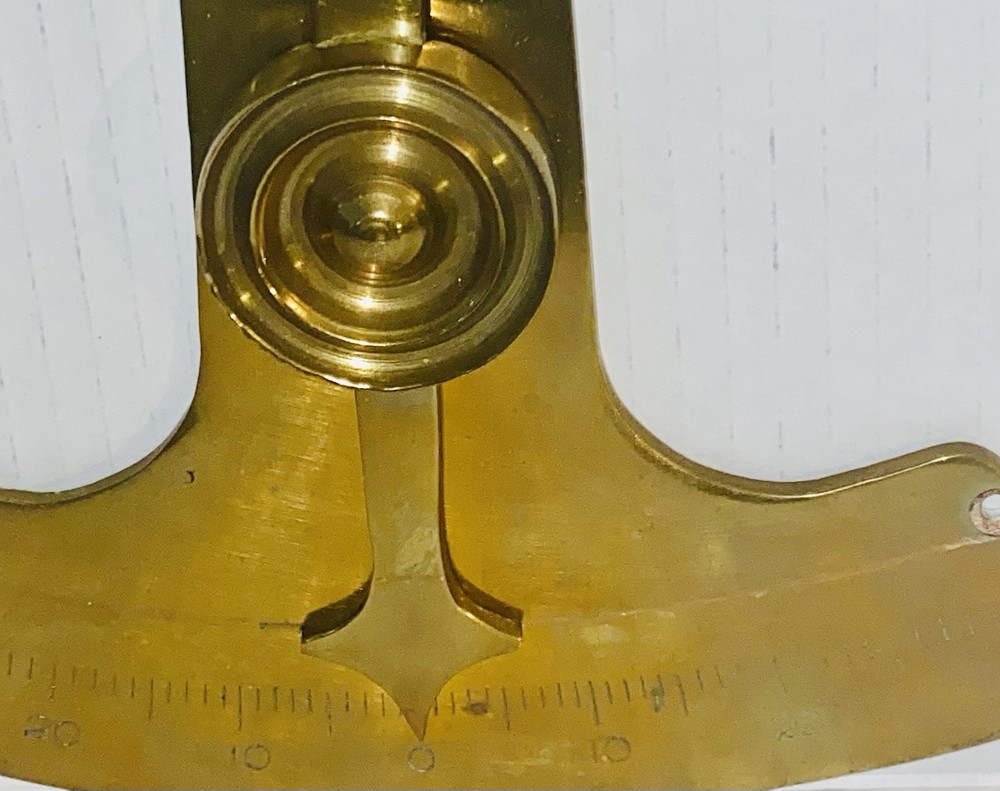 Vtge Ship Inclinometer / Clinometer Dual Pendulum Solid Brass 19.25”Tall