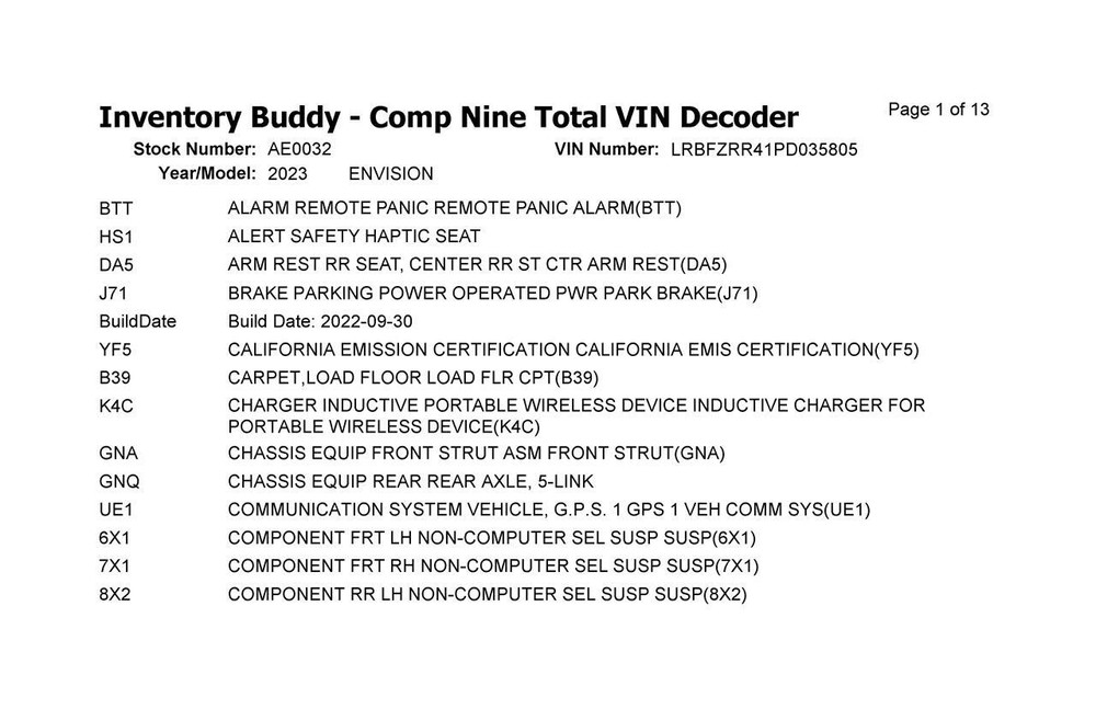 Used Collision Avoidance Control Module fits: 2023 Buick Envision Driver Assist