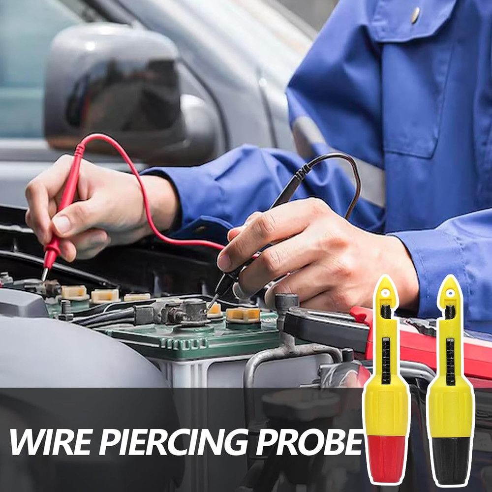 2PCS 4MM Wire Piercing Probe,Insulation Clip Tool Multimeter Voltage,Testing Too