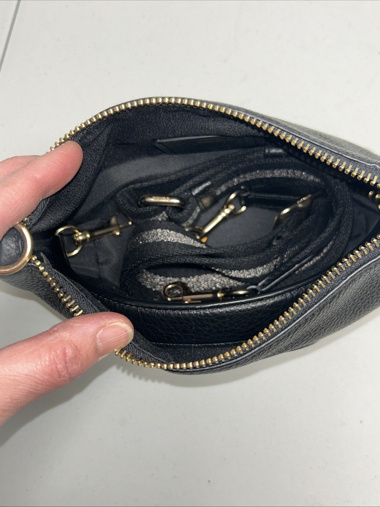 Coach Dempsey Shoulder Bag Black Leather Patch (C2829)