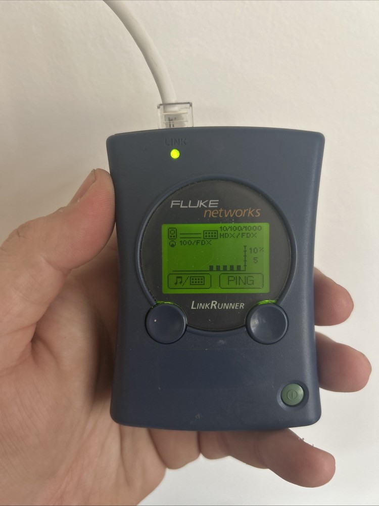 FLUKE NETWORKS LINK RUNNER NETWORK TESTER IP PING