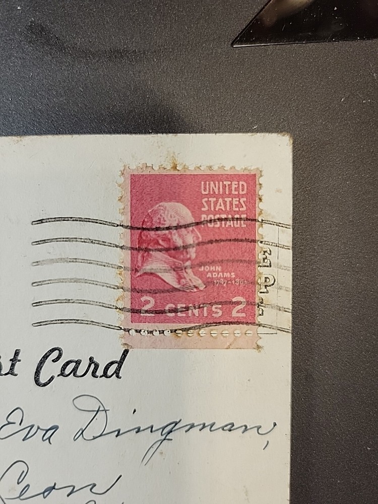 john adams 2 cent stamp red