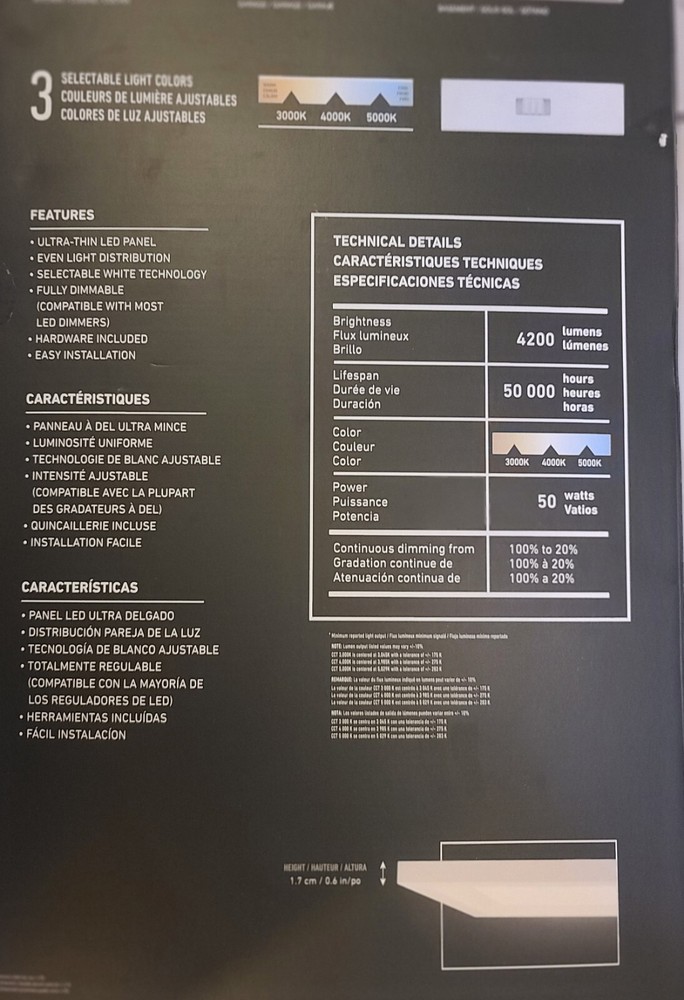 ARTIKA SUNRAY ULTRA THIN LED LIGHT PANEL WITH 3 TUNABLE COLORS.