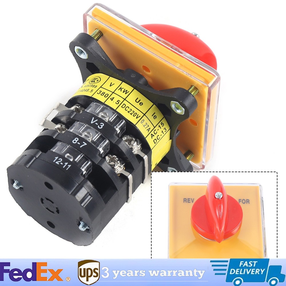 Forward Reverse 3 Phase Motor Mill Switch Bridgeport Milling Machine Switch USA
