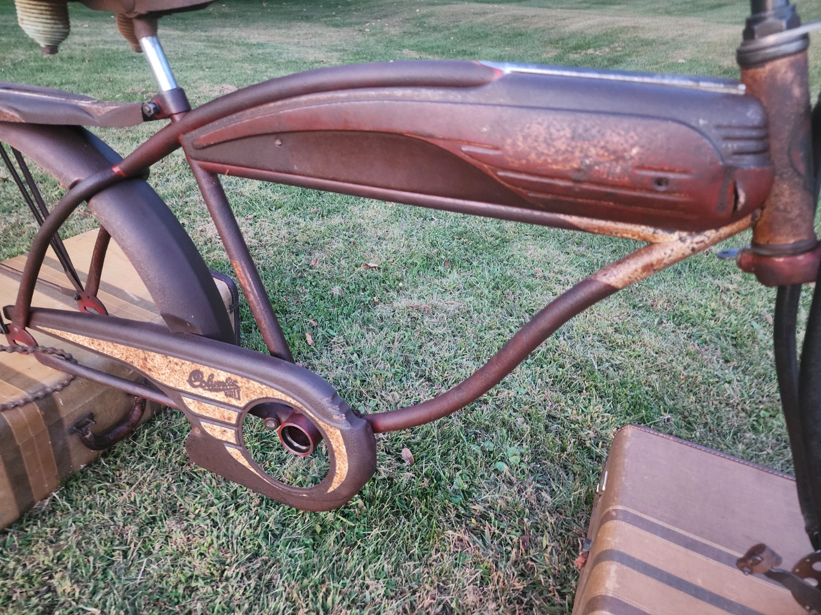 ORIGINAL 50'S COLUMBIA 5 STAR SUPERB BALLOON TIRE BIYCYCLE SPRINGER W/ KEY