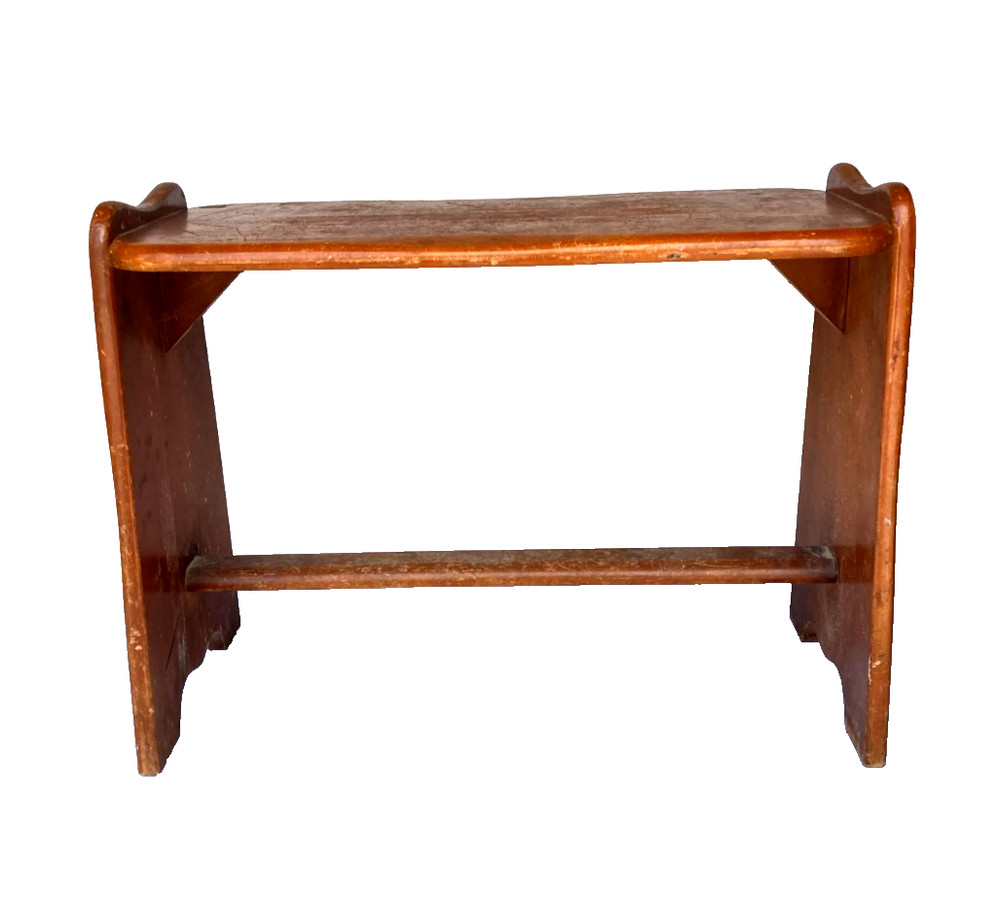 Antique Solid Wood  Stool Bench Vintage
