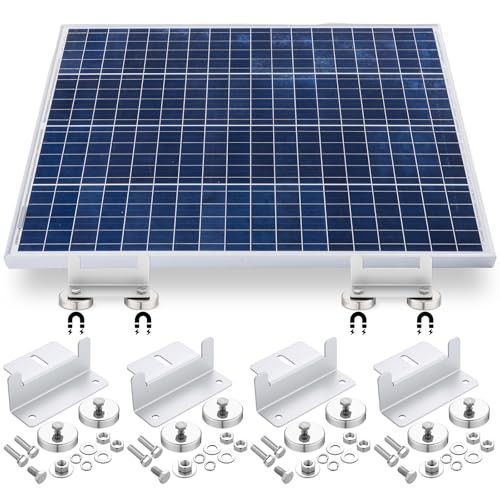 Pack 1200 Lbs No Drill Magnetic Solar Panel Mount Bracket Solar Panel 4