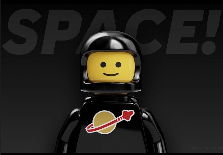 **NEW** REAL LEGO Classic Black Spaceman (Read Description)
