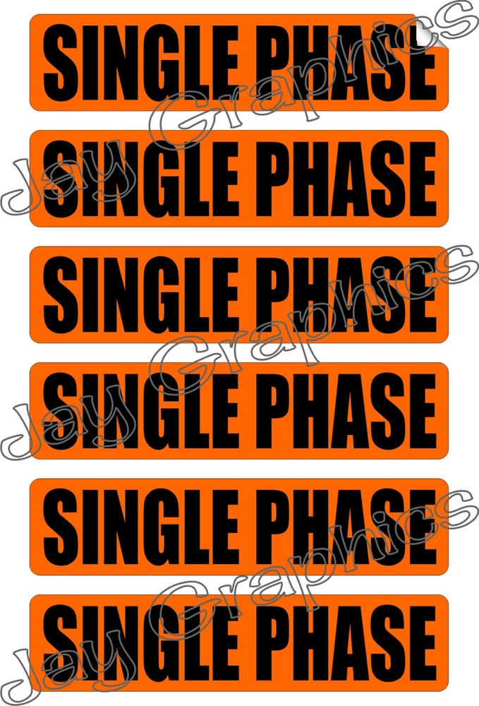 Single Phase Voltage & Conduit Markers | Stickers | Decals | Volt Labels