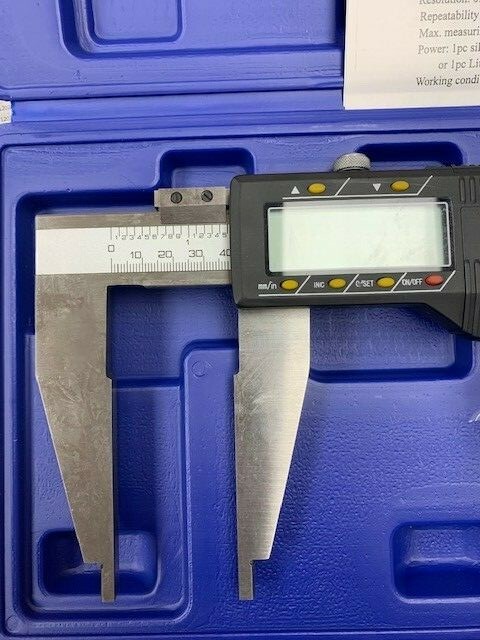 20" / 500MM LONG DIGITAL ELECTRONIC CALIPER 4" JAWS WITH FLAT ENDS