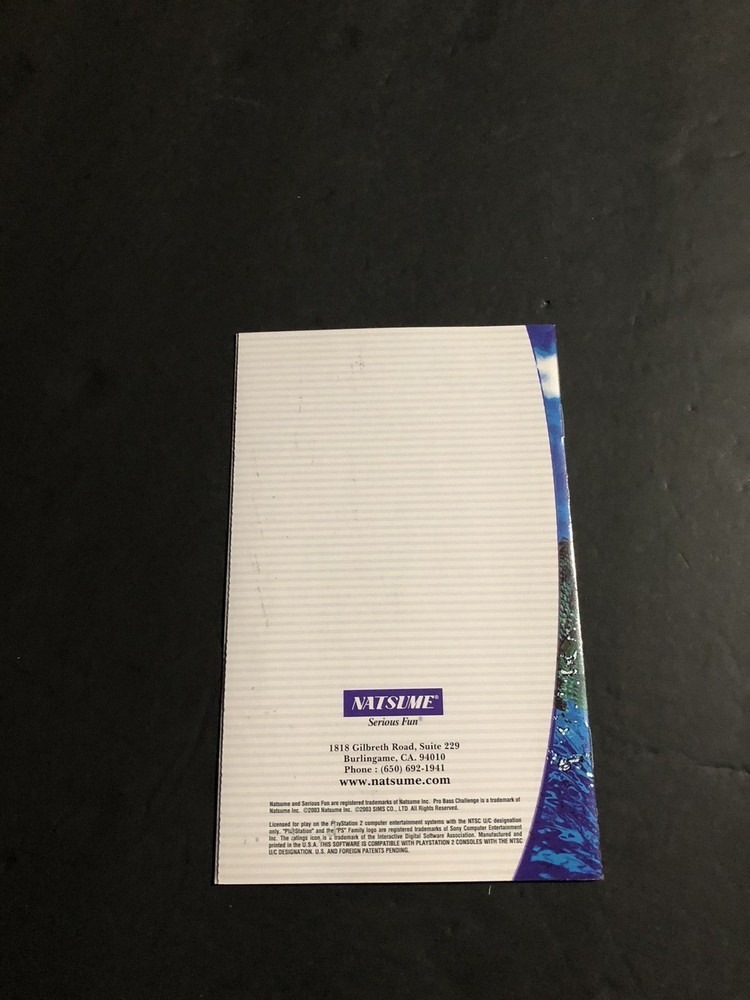 mark davis pro bass challenge ps2 Manual Only