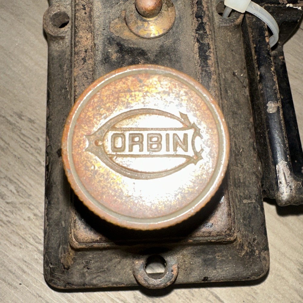 Antique Corbin Deadbolt Latch Surface Mount Working