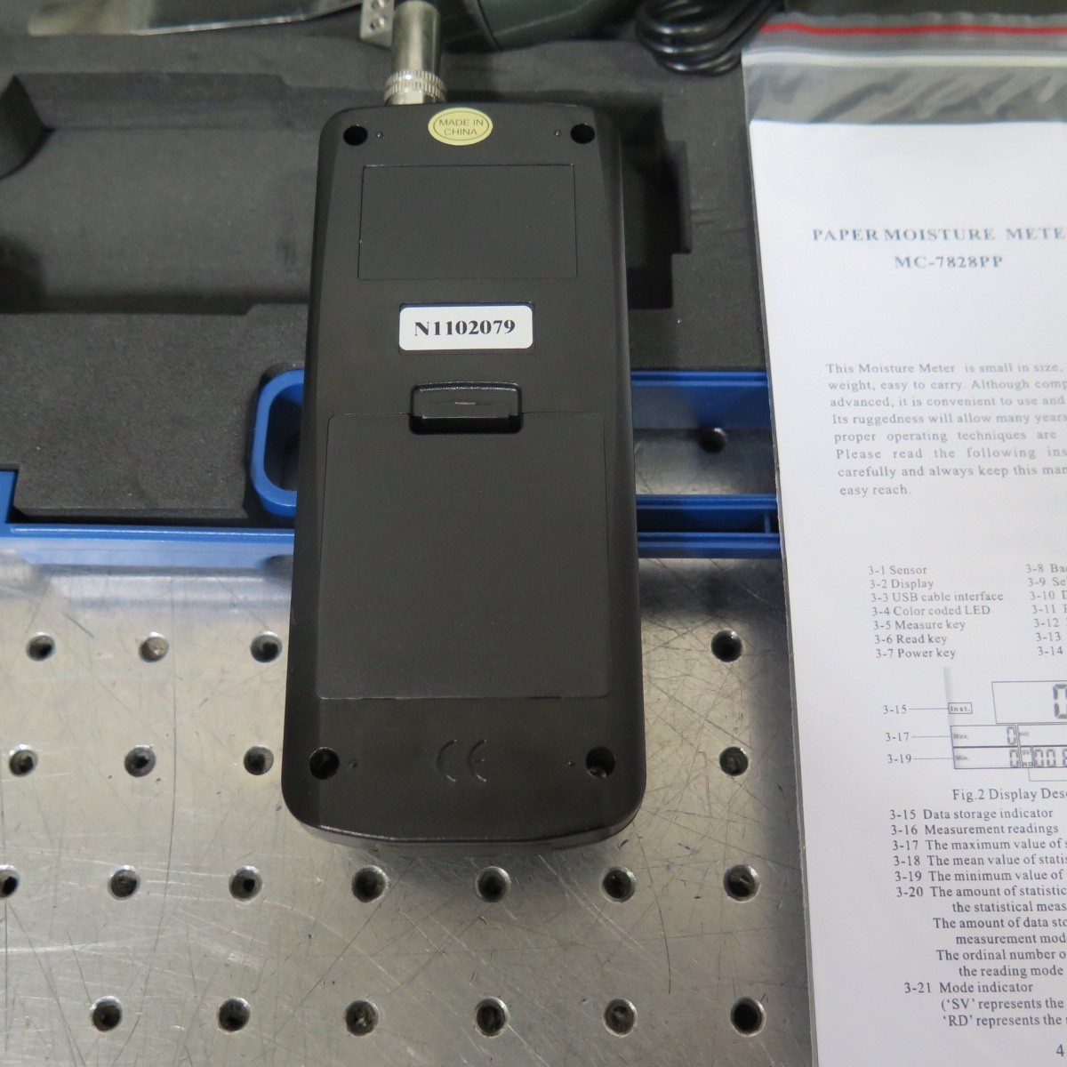 R201516 Moisture Meter MC-7828PP In Case w/ Instructions - Hygrometer