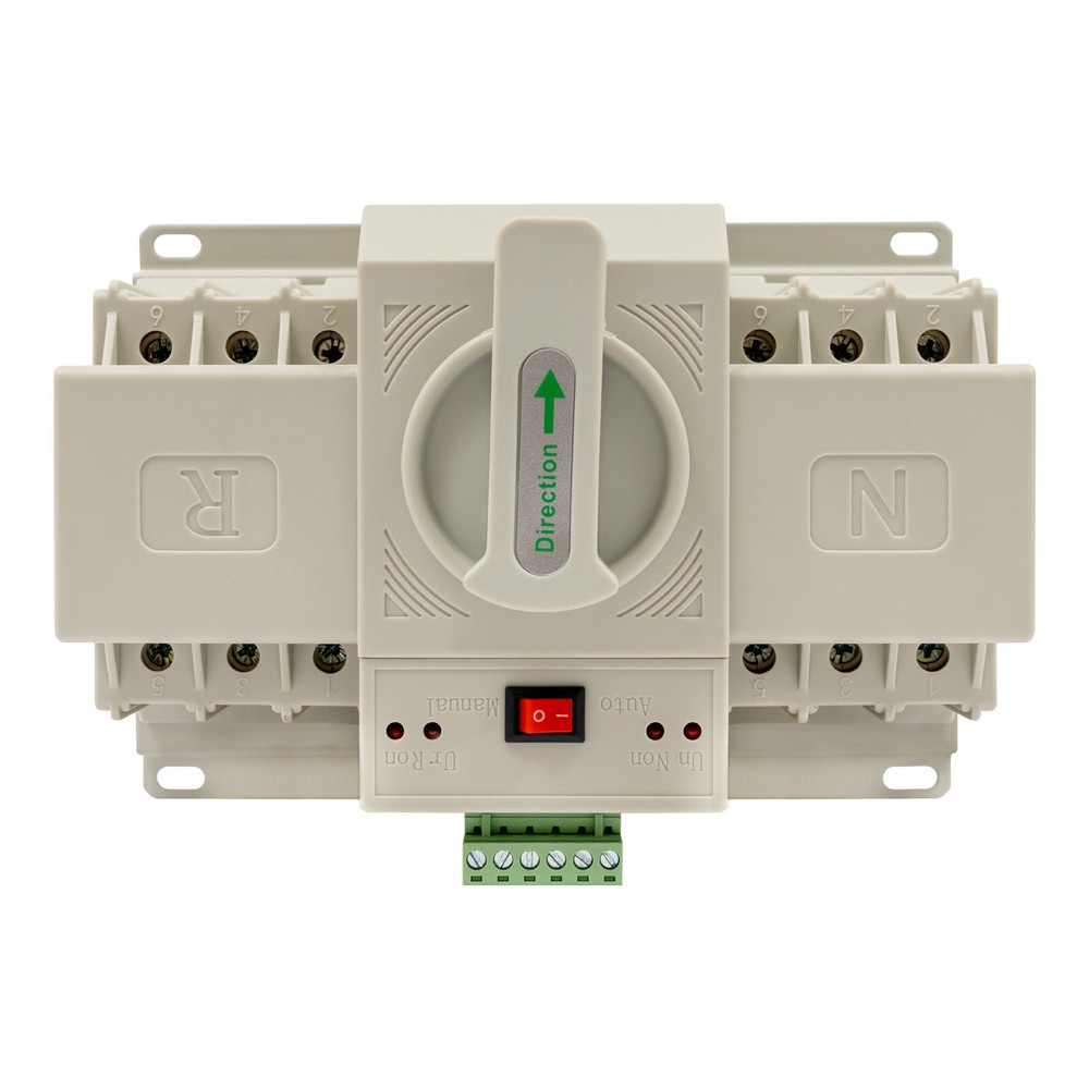 Double Power Switch Automatic Transfer Switch Screw Mounting Switch 110V AC 63A