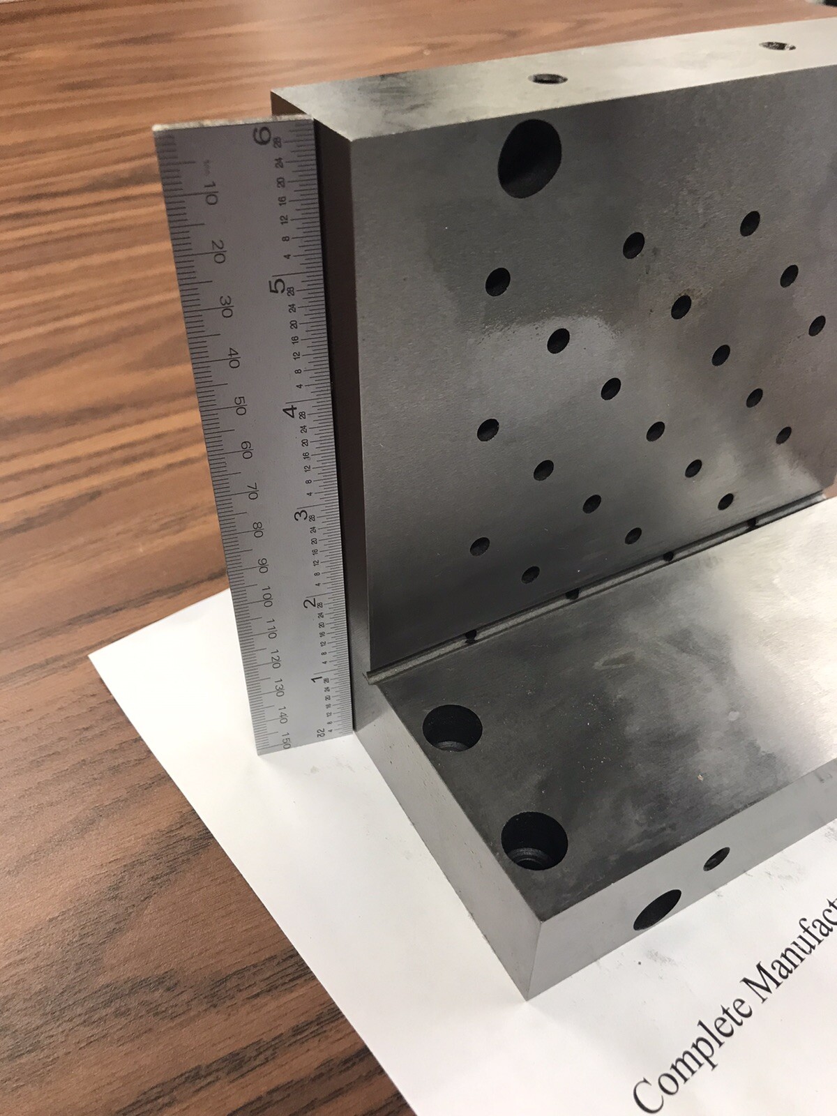ANGLE PLATE 6x6x4x1-1/4" Precision Ground w. tapped holes 0.0002" #PGAP-664-New