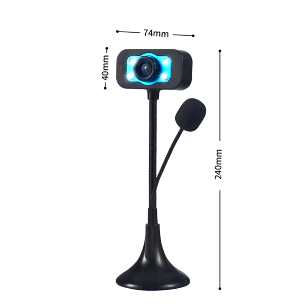 Camara Web Para PC Laptop Computadora Full HD USB Con Microfono Streaming Webcam