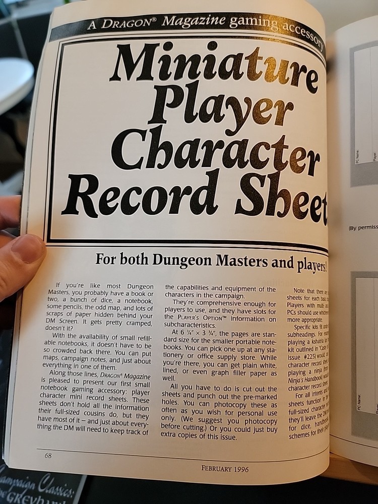 Dragon Magazine Issue # 98