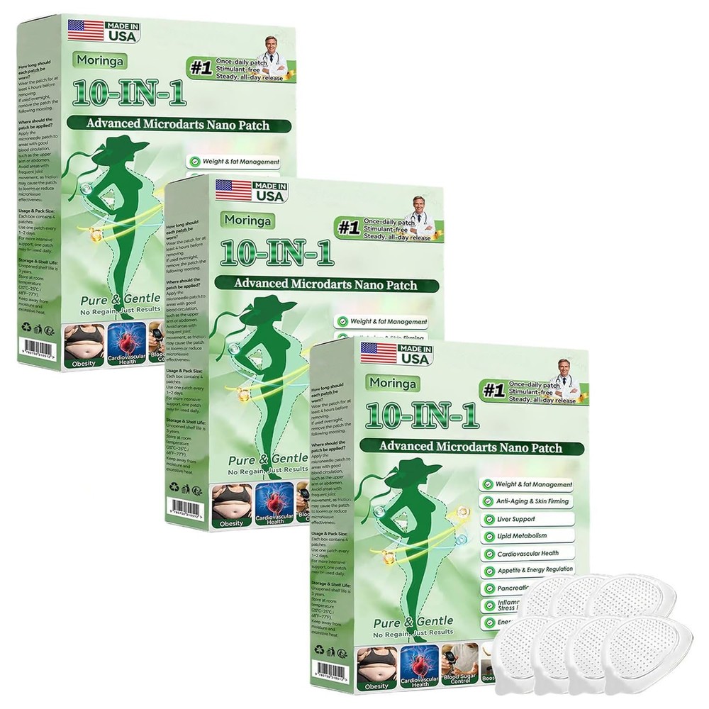 3Box Moringa 10-in-1 Advanced Microdarts Nano Patch - Slimming Microneedle Patch