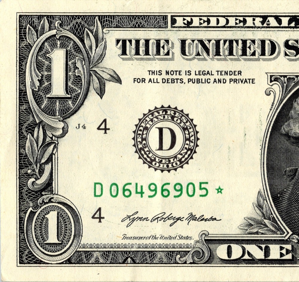 2021 D Star note One Dollar Bill Regular Run 3.2 pack note